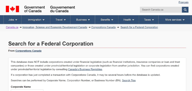 加拿大政府官方网站